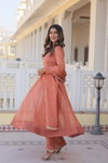 KA 1089 Russian Silk Anarkali Kurtis With Bottom Dupatta Wholesale Market In Surat 